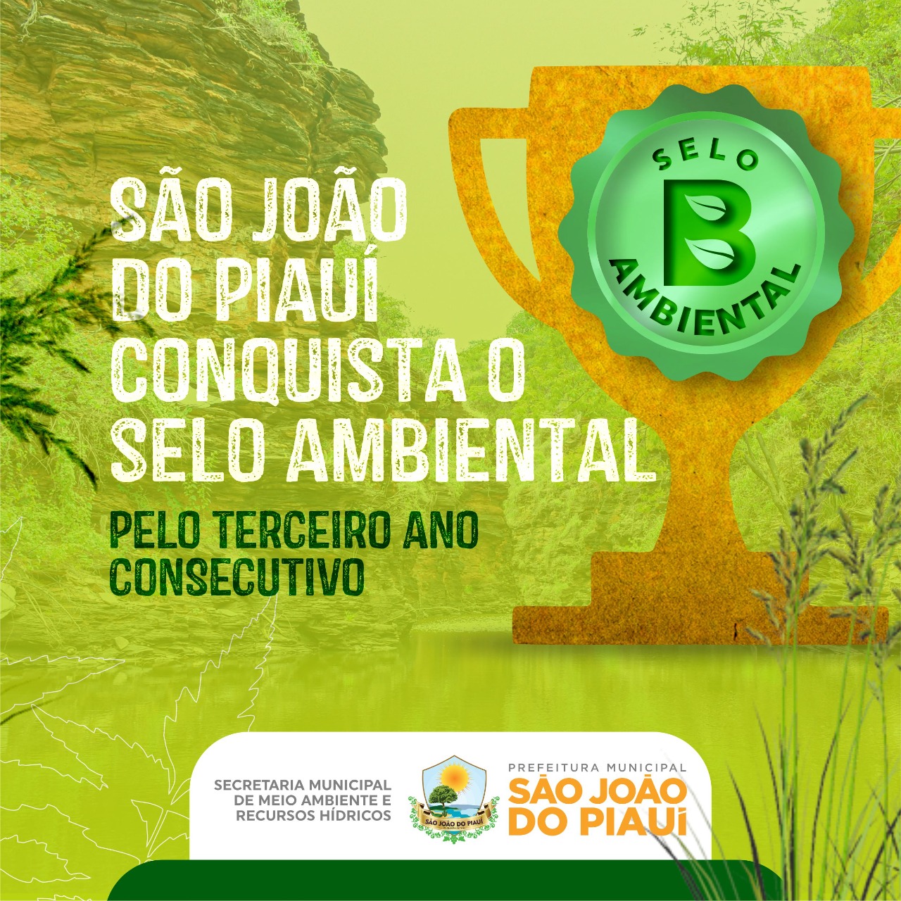 São João do Piauí conquista mais uma vez selo ambiental