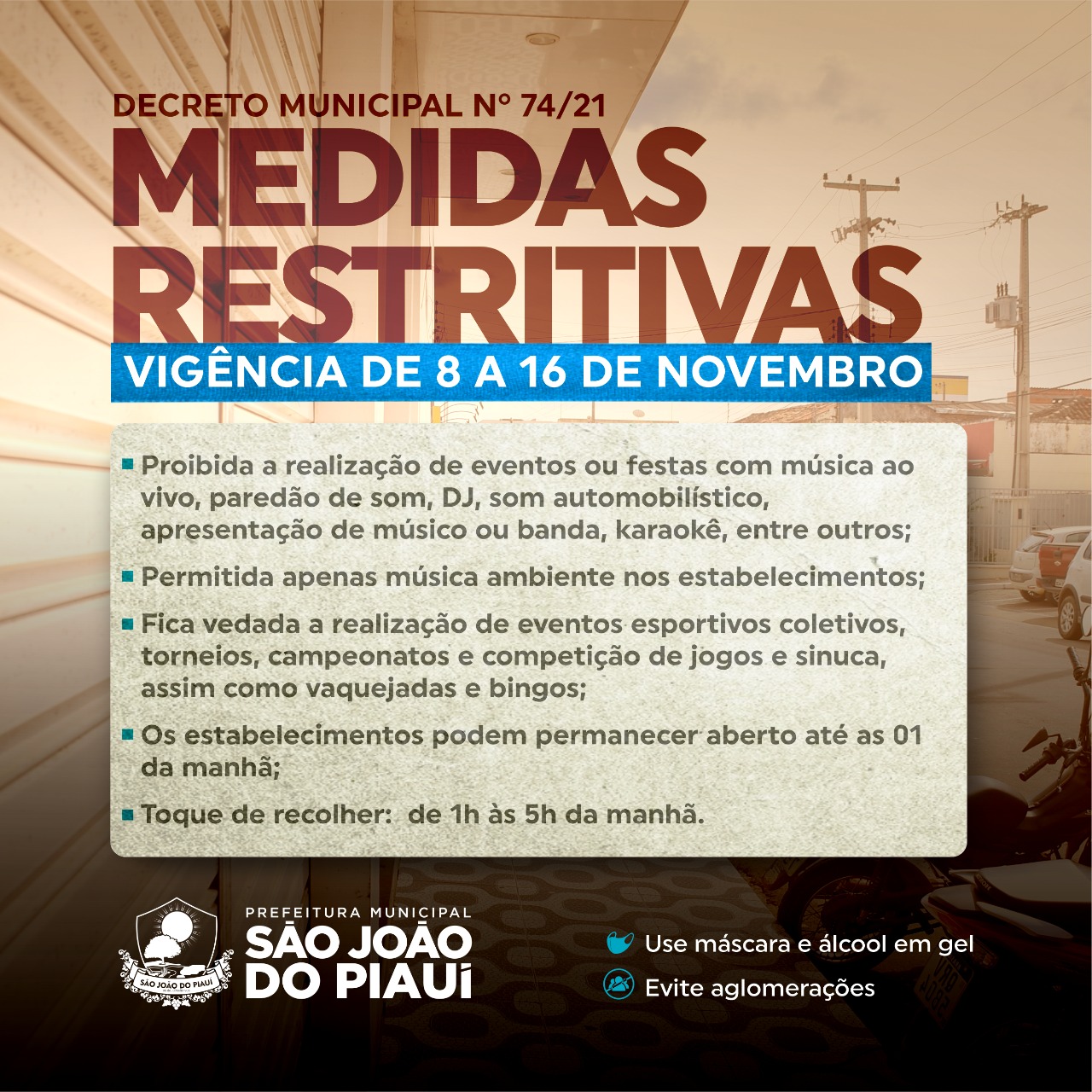 Prefeitura publica decreto para conter avanço da covid-19 em São João do Piauí 